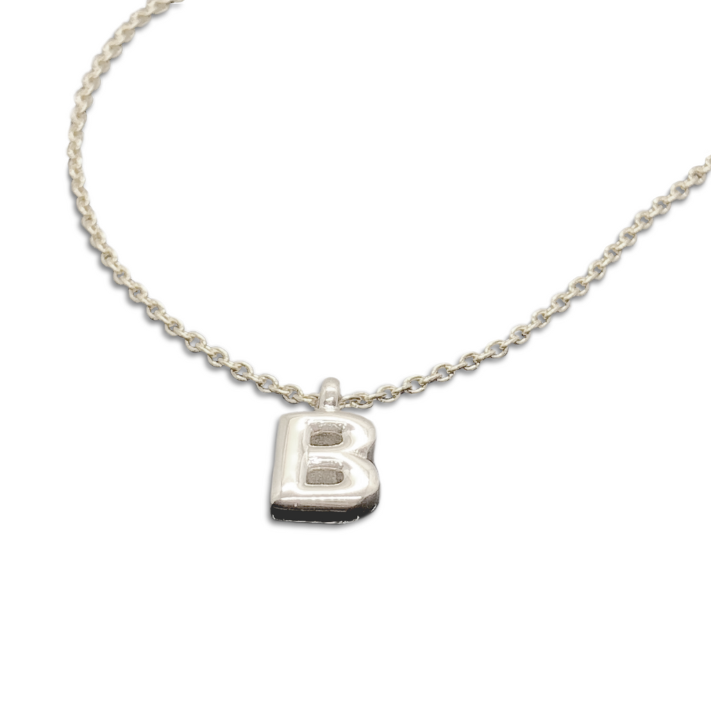 Personalized Initial Letter Pendant Necklace - 14K