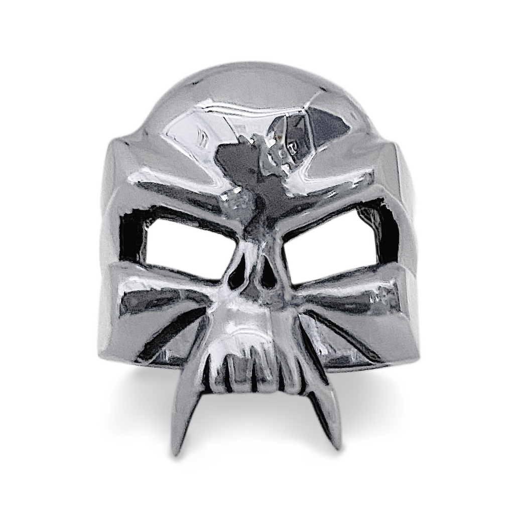 Skull Mask Ring - Sterling Silver